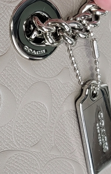 COACH SET SIGNATURE LEATHER Shoulder Purse Bag + - Picture 7 of 13